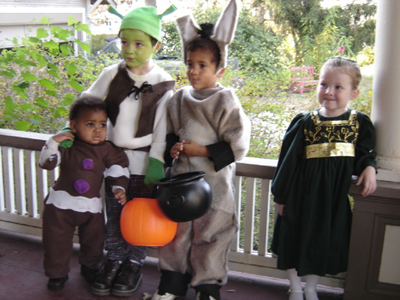 The Poulter Four go Trick or Treating